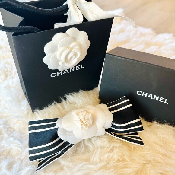CHANEL Accessories - Chanel Camelia Bow Hair Accessory (Large)
